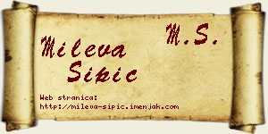 Mileva Šipić vizit kartica